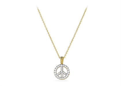 Gold Plated CZ Studded Round Hollow Pendant